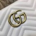 Gucci White GG Marmont Medium Matelasse Top Handle Bag