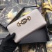 Gucci Zumi Zip Around Wallet In White Grainy Leather