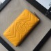 Gucci Yellow GG Marmont Zip Around Wallet