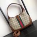 Gucci Beige Jackie 1961 Small Hobo Bag With Brown Trim