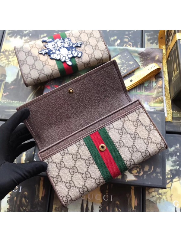 Replica Gucci GG Ophidia Continental Wallet With Three Little Pigs